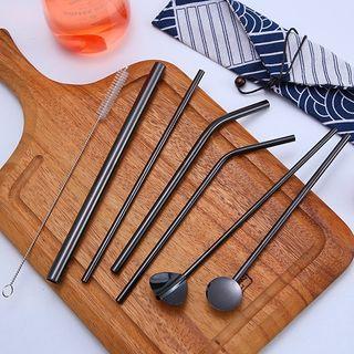 Set: Stainless Steel Drinking Straw + Fabric Pouch