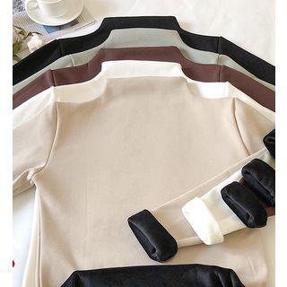 Fleece-lined Mock Neck Top