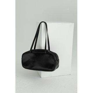 Faux-leather Boston Bag Black - One Size