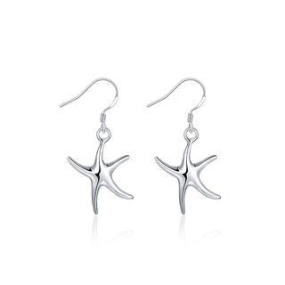 Simple Fashion Star Earrings Silver - One Size