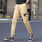 Cropped Camouflage Panel Jogger Pants