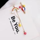 Non-matching Alloy Hot Balloon Rainbow Dangle Earring 1 Pair - As Shown In Figure - One Size