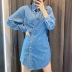 Long Sleeve Denim Button Dress