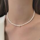 Bead Alloy Freshwater Pearl Choker Necklace - Does Not Fade - White - One Size
