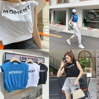 Sleeveless Letter Crop T-shirt