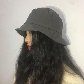 Plain Bucket Hat Dark Gray - One Size