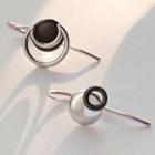 925 Sterling Silver Non-matching Eclipse Hook Earring