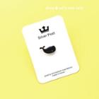 Whale Brooch 1 Pc - Dark Blue - One Size