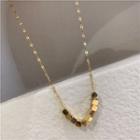 Cube Bead Necklace Gold - One Size