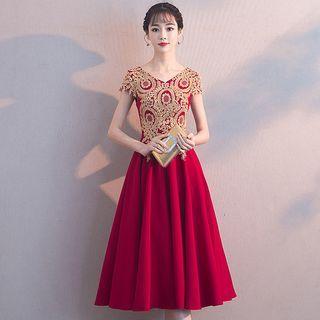 Cap-sleeve A-line Cocktail Dress (various Designs)