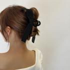 Bow Velvet Hair Clamp Black - One Size