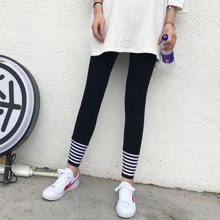 Striped Panel Knit Leggings