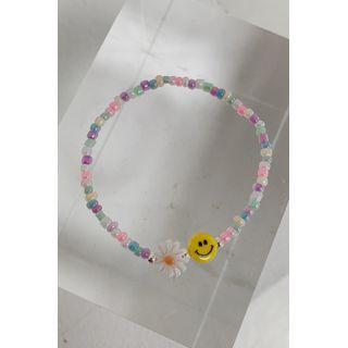 Smiley Pastel-beaded Bracelet One Size