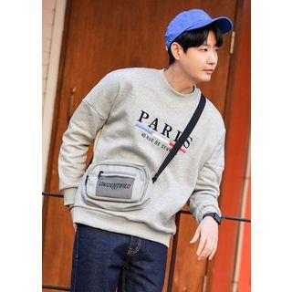 Paris Embroidered Fleece-lined Sweatshirt
