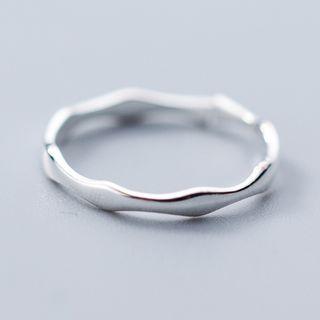 925 Sterling Silver Polished Wave Open Ring S925 Silver - Silver - One Size