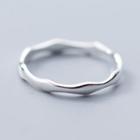 925 Sterling Silver Polished Wave Open Ring S925 Silver - Silver - One Size