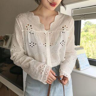 Etelet Lace Long Sleeve Blouse