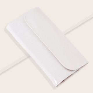 Faux Leather Makeup Brush Bag White - One Size