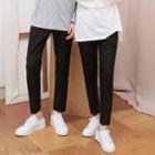 Couple Drawstring-waist Tapered Pants