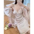 Sleeveless Lace Sleepdress / Lace Light Jacket