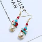 Beaded Faux Pearl Drop Earring As Shown In Figure - One Size