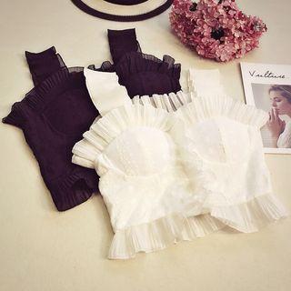 Cropped Ruffle Trim Camisole Top