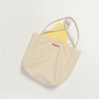 Lettering Shopper Bag Ivory - One Size