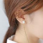 Faux Pearl Threader Earrings