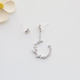 Rhinestone Non-matching Earring