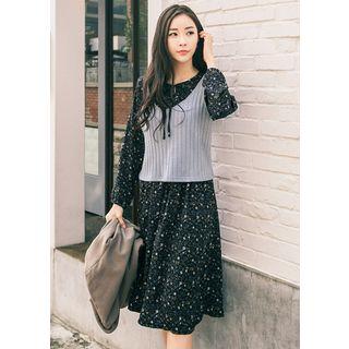 Scoop-neck Sleeveless Rib-knit Top