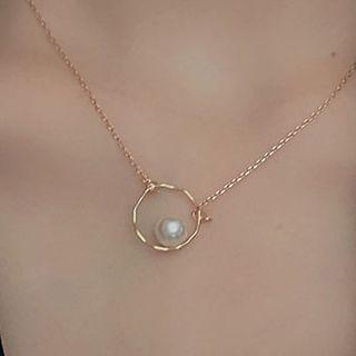 Faux Pearl Pendant Necklace Necklace - Faux Pearl - Gold - One Size
