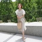 Two-way Lace-sleeve Cotton Dress