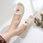 Flamingo Embroidered Loafers