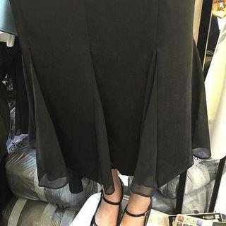 Frilled Midi Skirt