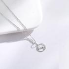 925 Sterling Silver Gemstone Cat Necklace Silver - One Size