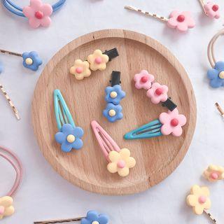 Set: Flower Hair Tie + Hair Clip + Hair Pin