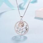925 Sterling Silver Rose Pendant Necklace Without Necklace - Pendant - One Size