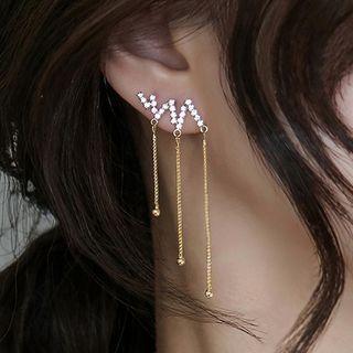 Zigzag Fringed Earring 1 Pair - Gold - One Size