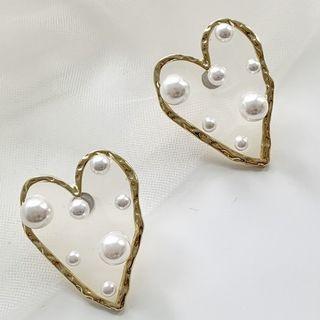 Beaded Sweetheart Earrings Studded Earring - One Size