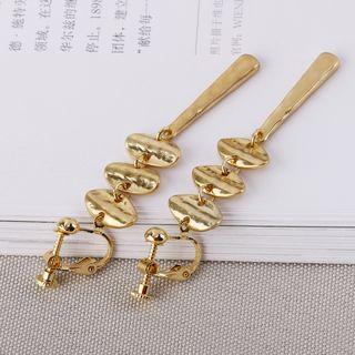 Brushed Metal Dangle Earring