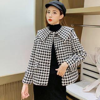Houndstooth Button Jacket