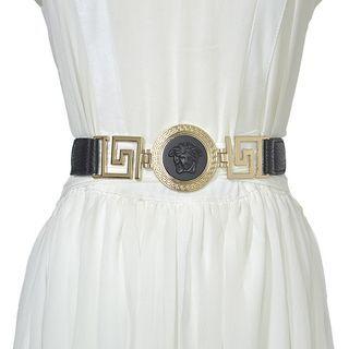 Metal Round Buckled Elastic Belt