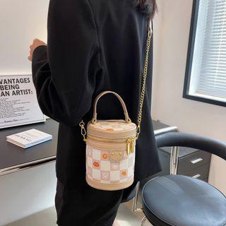 Cartoon Print Flap Bucket Bag