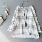 Striped Long-sleeve Linen Top