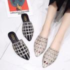 Cutout Pointed Slide Sandals