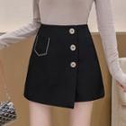 High-waist Asymmetrical Mini Skirt