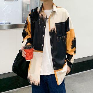 Paneled Printed Shirt