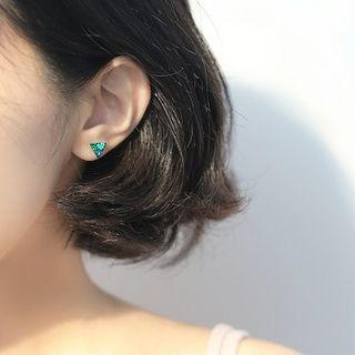 Sterling Silver Geometric Lake Studs