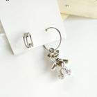 Non-matching Alloy Bear Drop Earring