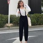 Long-sleeve T-shirt / Suspender Pants